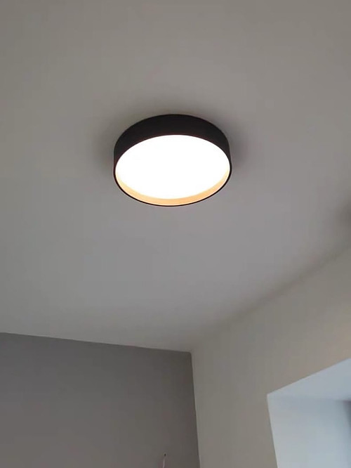 Led ceiling light black+gold 
