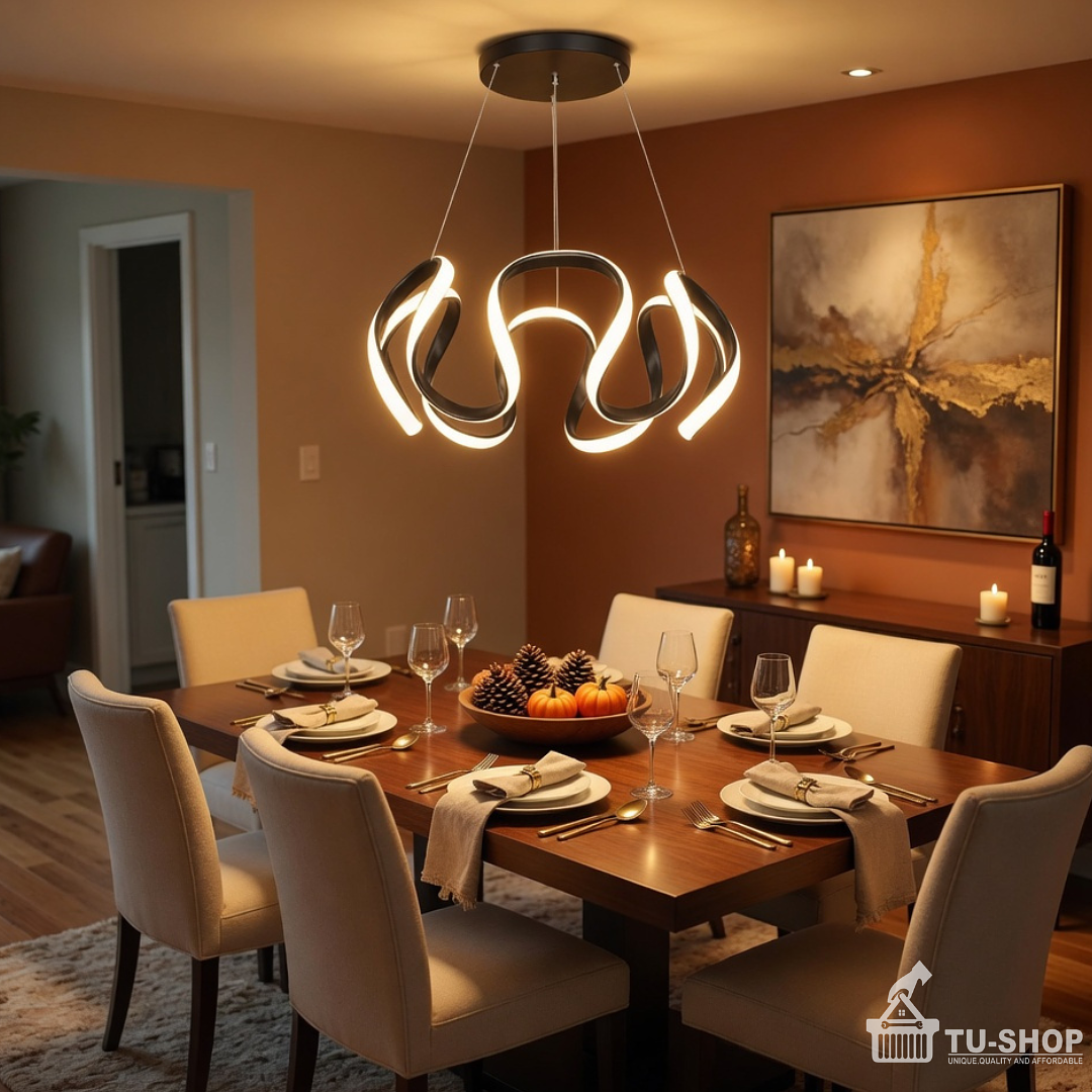 Modern winding chandelier 