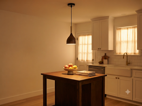Wooden cup pendant light 