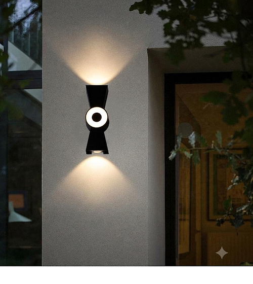 White and black waterproof wall lights 