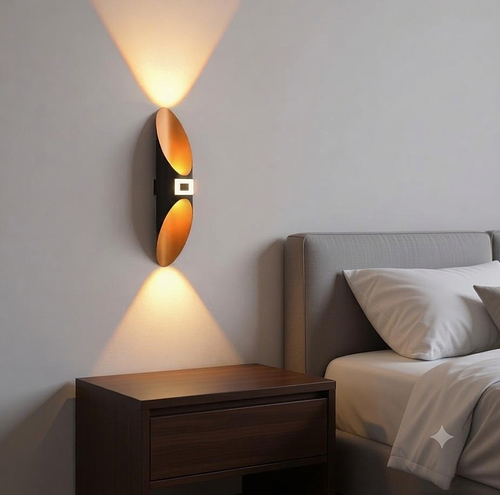 Gold and black waterproof wall bracket 