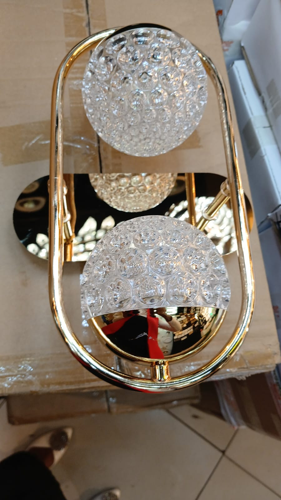Modern double ball wall bracket 
