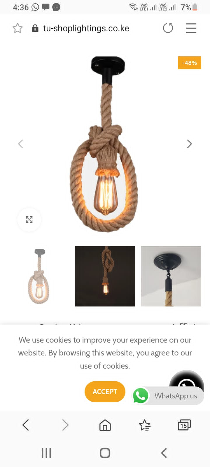 Rope lamp