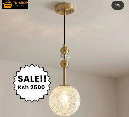 Crystal ball pendant light 