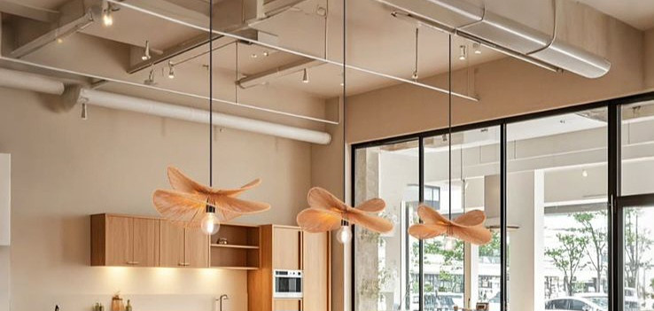 Stylish hemp rope pendant light