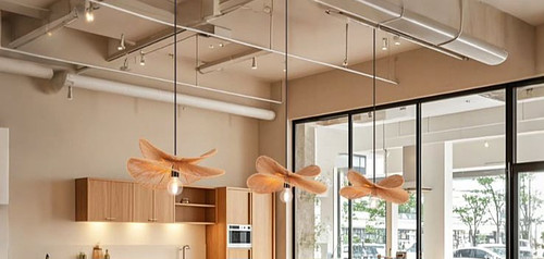 Stylish hemp rope pendant light