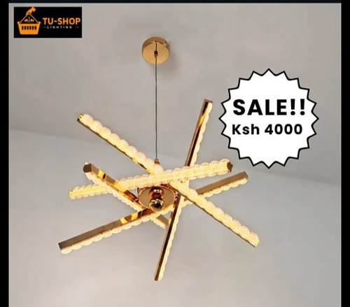 Led modern lined chandelier 