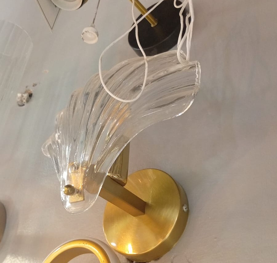 Glass metallic led wall bracket