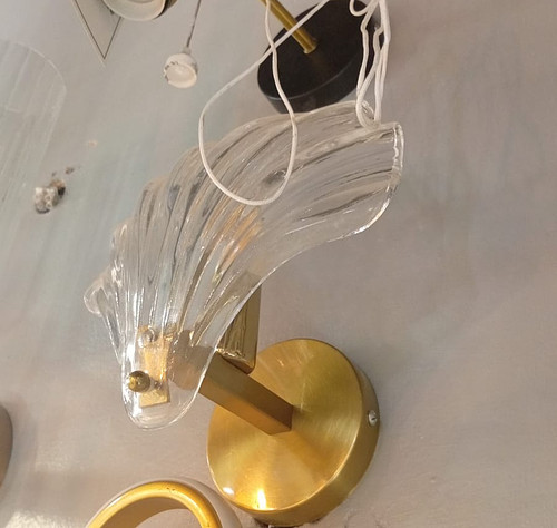 Glass metallic led wall bracket