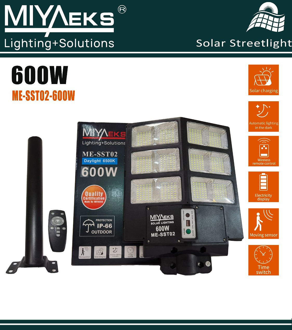 Solar streetlight 600w