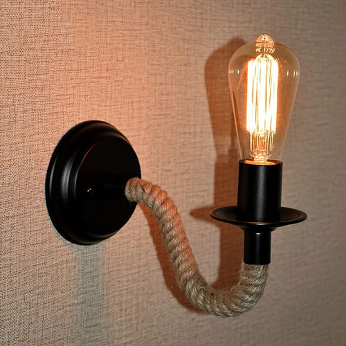 Rope wall bracket light