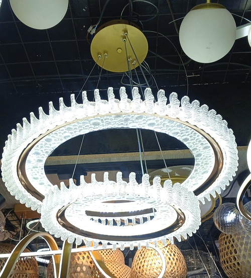 2 round ring chandelier 