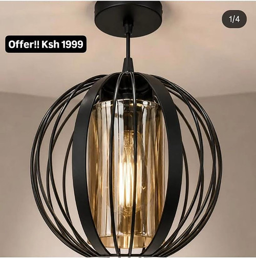 Metallic pendant light 