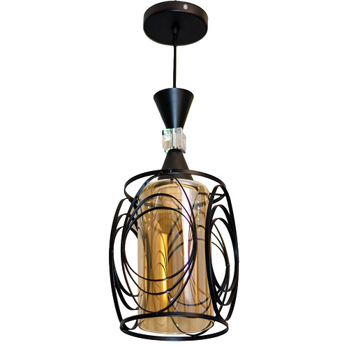 Metallic pendant light