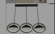 Ring metallic pendant on a rail