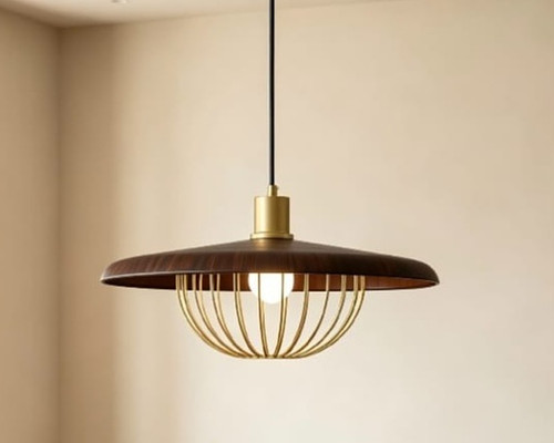 Wooden pendant light
