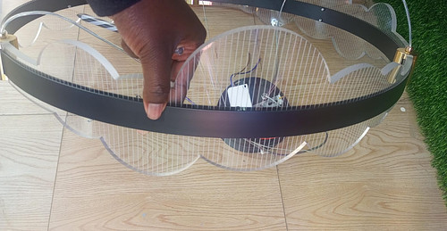 Black round chandelier 
