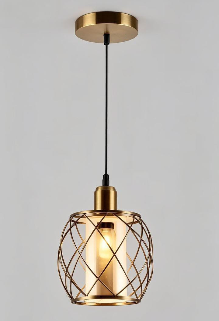 Metallic hanging pendant 