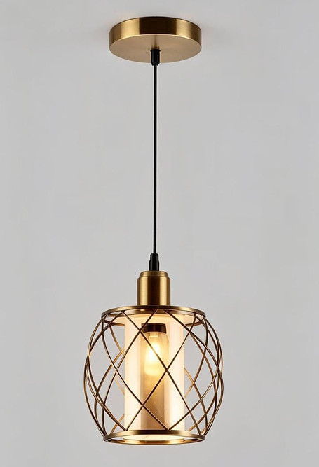 Metallic hanging pendant 