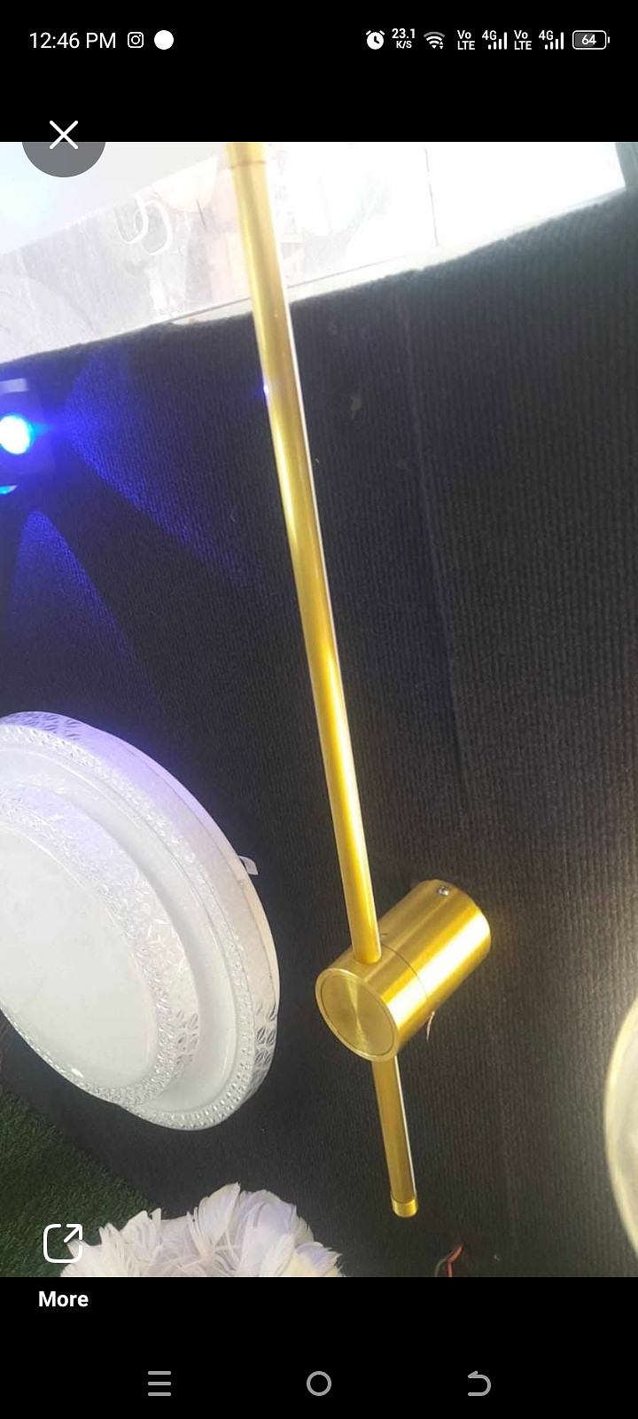 Led rod wall light 