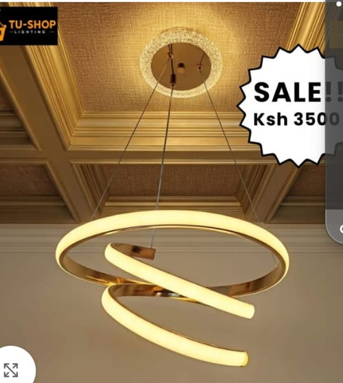 Led tricolour spiral chandelier 
