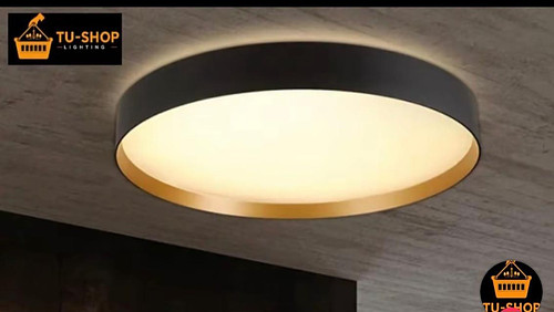 Round Led Ceiling light black+gold 300mm