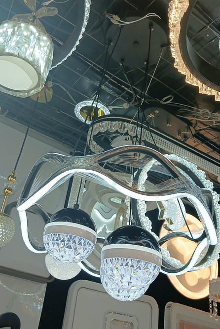 3ball spiral chandelier 