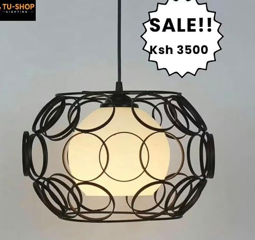 Hanging metallic cage pendant 