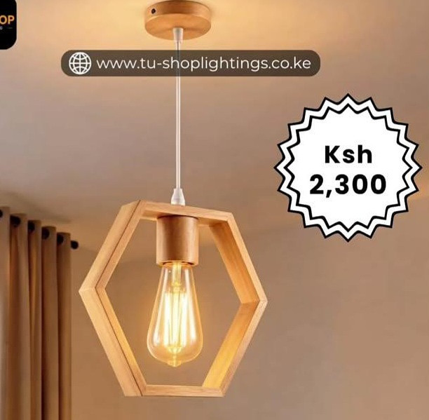 Single wood pendant 