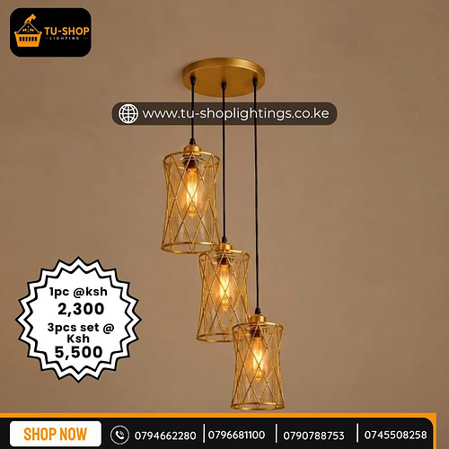 Modern metallic hanging pendant 