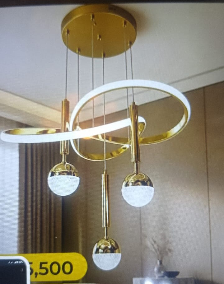 Modern led spiral chandelier 