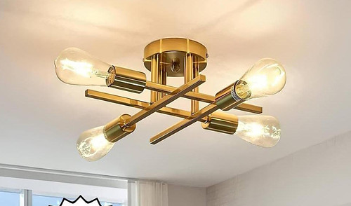 4 arm Sputnik chandelier 