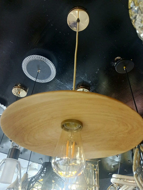 Light walnut wood pendant