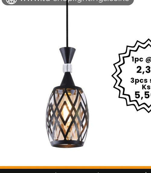 Metallic hanging modern pendant 