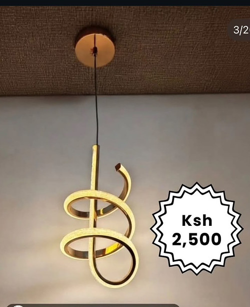 Spiral chandelier pendant 