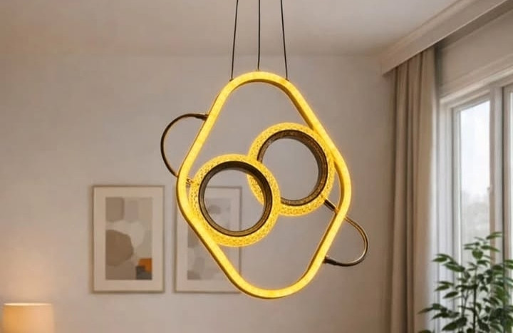 Modern Led Tricolor chandelier 