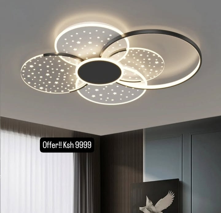 Modern Led Tricolor ceiling chandelier light 