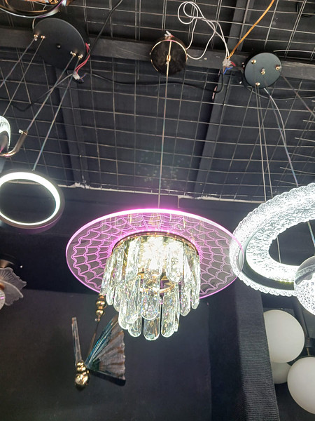 Crystal led pendant light 