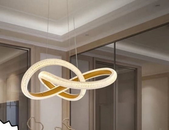 Modern led tricolor chandelier 