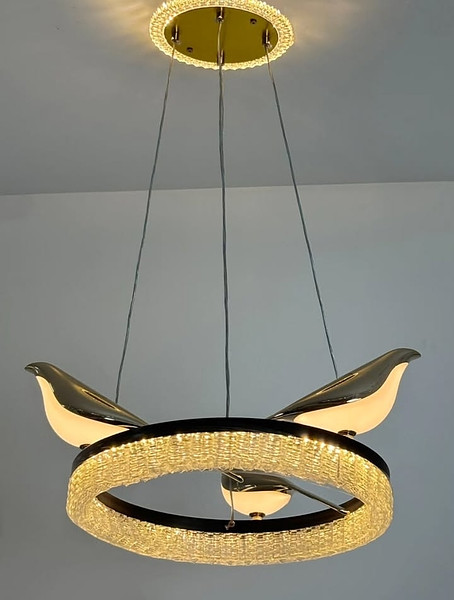 Led bird chandelier tricolor 