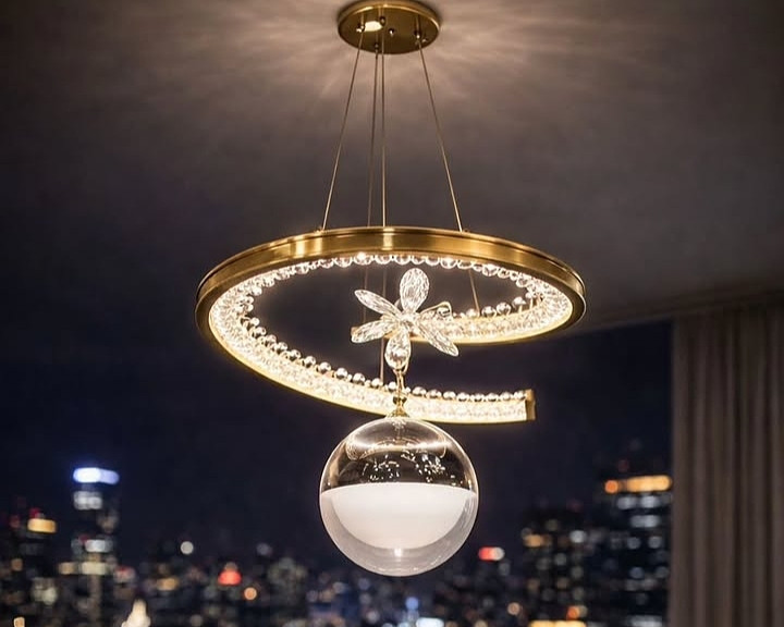 Modern Led Tricolor chandelier light 