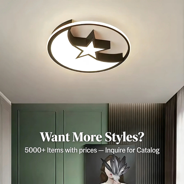 Modern led moon ceiling light 